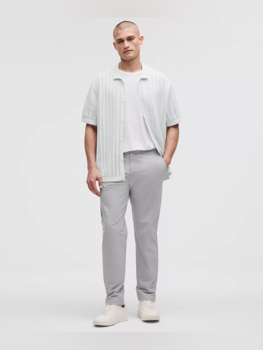 Lululemon Men’s ABC slim fit woven air light gray trousers